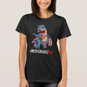 Camiseta Dia da Independência do Dinossauro Americano no 4º