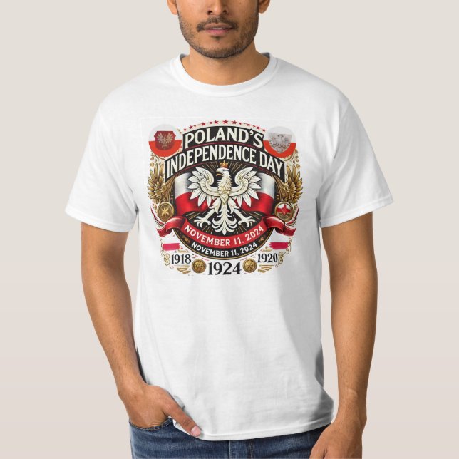 Camiseta Dia da Independência do Orgulho Polonês 2024 Honra (Frente)