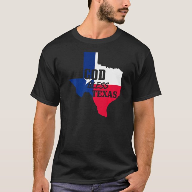 Camiseta Dia da Independência do Texas Cristão do Texas deu (Frente)