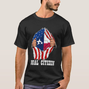 Camiseta Dia da Independência do Texas Dupla Cidadania Texa