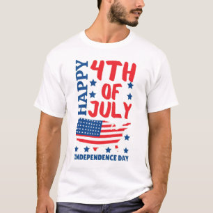 Camiseta Dia da Independência dos EUA Feliz Independência 4