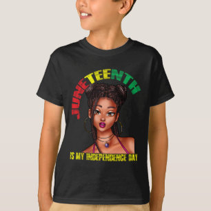 Camiseta Dia da Independência Estados Unidos Mulher African