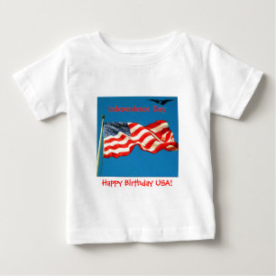 Camiseta Dia da Independência Feliz Aniversário dos EUA C