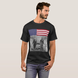 Camiseta Dia da Independência George Washington Abe Lincol