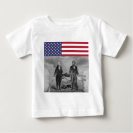 Camiseta Dia da Independência George Washington Abraham Lin