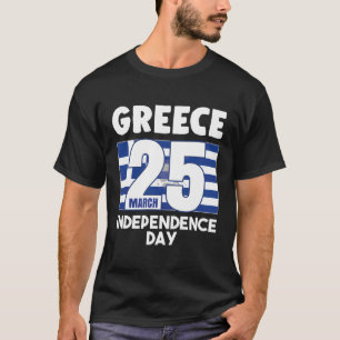 Camiseta Dia da Independência Grega 25 de março Grécia Patr