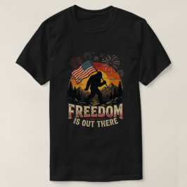 Camiseta dia da independência liberdade: Bigfoot Pôr do Sol