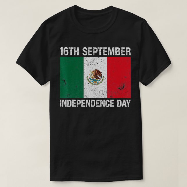 Camiseta Dia da Independência Mexicana 16 de setembro Fla d (Frente do Design)