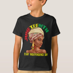 Camiseta Dia da Independência Mulher Africana Estados Unido