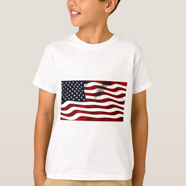 Camiseta Dia da Independência Patriótica da Bandeira Americ (Frente)