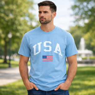 Camiseta Dia da Independência Patriótico Bandeira Americana