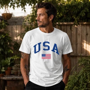 Camiseta Dia da Independência Patriótico Bandeira Americana