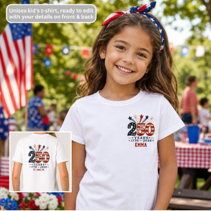 Camiseta Dia da Independência Semiquincentenário 1776-2026 