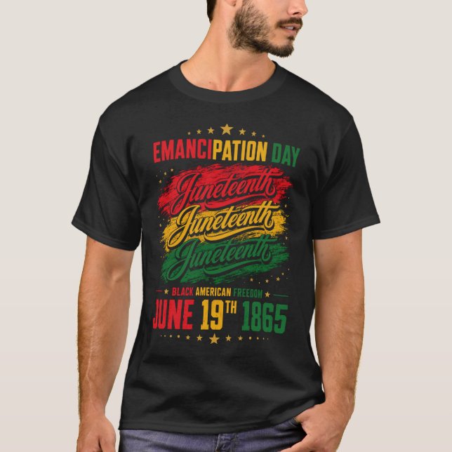 Camiseta Dia da Liberdade Juneteenth - Patrimônio Pan-Afric (Frente)