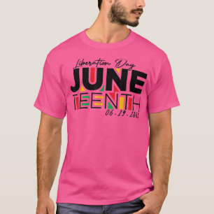 Camiseta Dia da Libertação 18 de junho de 1865 Mulheres Neg