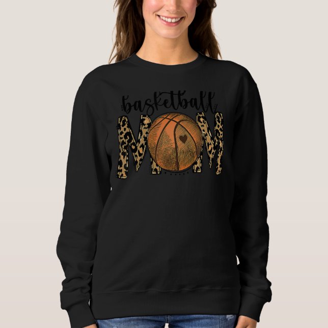 Camiseta Dia da Mãe de Basquete Branqueado de Leopardo (Frente)