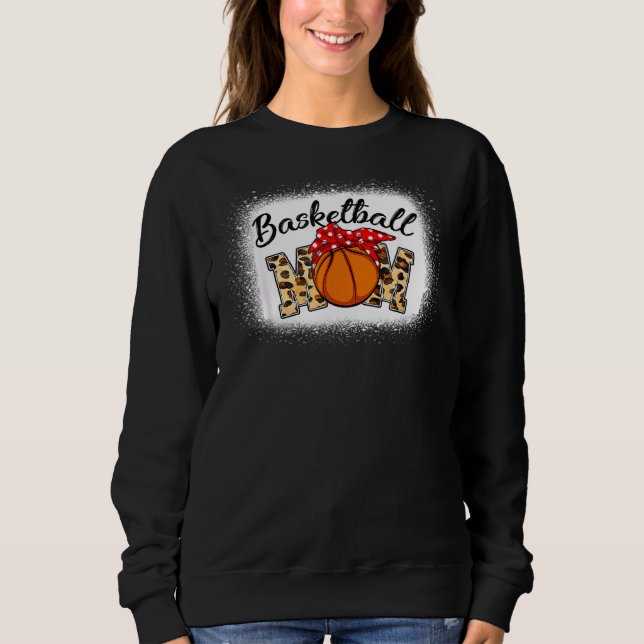 Camiseta Dia da Mãe de Basquete Branqueado de Leopardo (Frente)