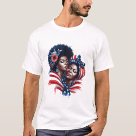 Camiseta Dia da Mãe Patriótico