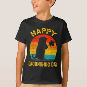 Camiseta Dia da Marmota Divertido e Feliz 2025
