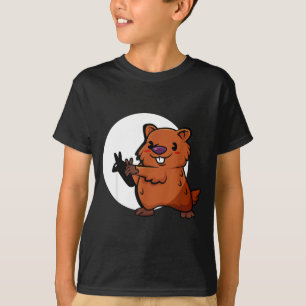 Camiseta Dia da Marmota Sombra Fantoche Traje Roedor Fofo F