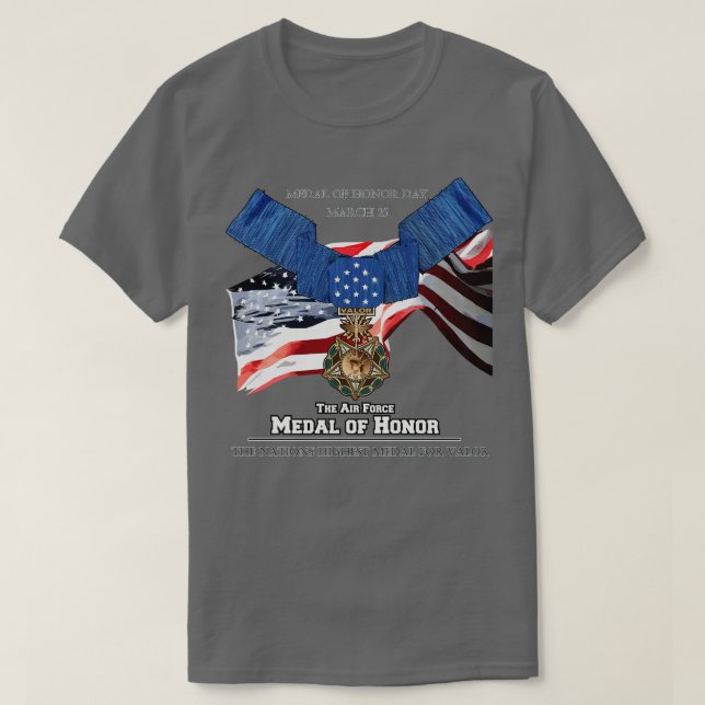 Camiseta Dia da Medalha de Honra (Frente do Design)