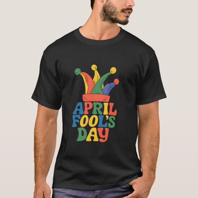 Camiseta Dia da Mentira 2025, Chapéu de Bobo Jester Engraça (Frente)