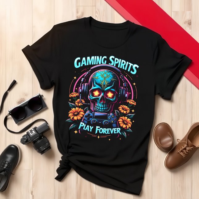 Camiseta Dia da Morte Jogador de Jogos Design (Criador carregado)