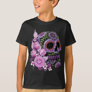Camiseta Dia da Morte - Pano De Açúcar Preto, Floral, Rosa