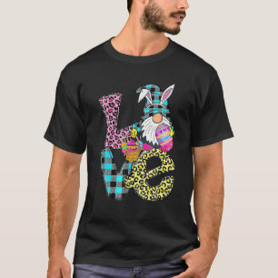 Camiseta Dia da páscoa Ama Gnomos Ovos Caçando Orelhas Co