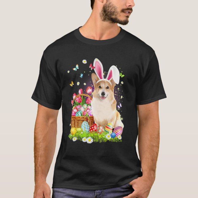 Camiseta Dia da Páscoa da Cesta de Páscoa de Coelhinhos Coe (Frente)