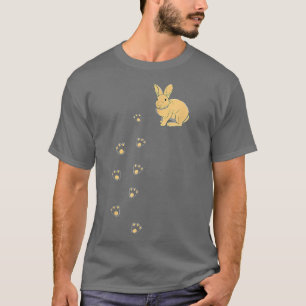 Camiseta Dia da Páscoa de bolso de coelho fino