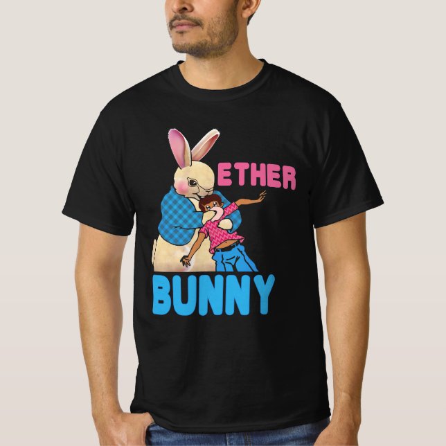 Camiseta Dia da Páscoa de horror do Criminoso Ether Bunny K (Frente)