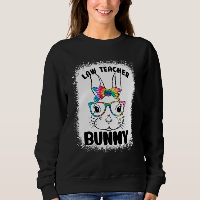 Camiseta Dia da Páscoa de Professores de Direito Bunny Face (Frente)