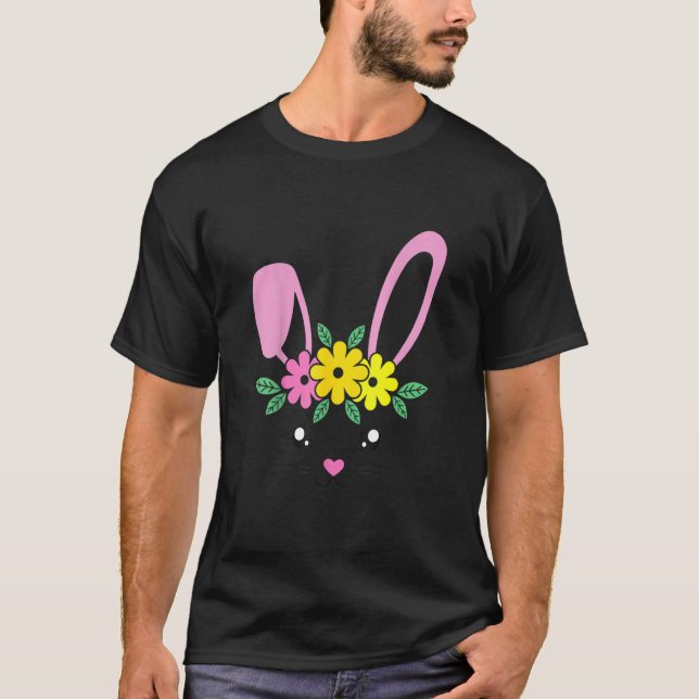 Camiseta Dia Da Páscoa De Rosto Para Mulheres Adolescentes  (Frente)