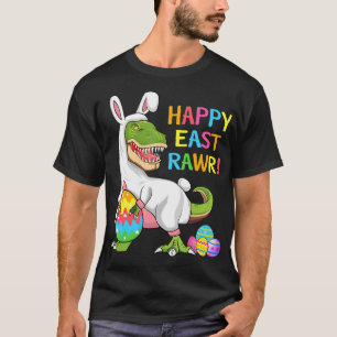 Camiseta Dia da páscoa Dinossauro Engraçado Feliz Eastrawaw