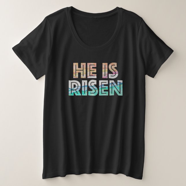Camiseta Dia da páscoa - Ele é Risen (Frente do Design)