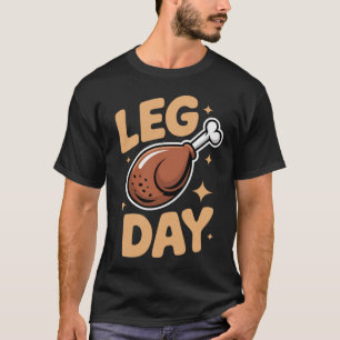 Camiseta Dia da Perna - Banquete de Ação de Graças e Humor 
