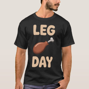 Camiseta Dia da Perna - Banquete de Ação de Graças e Humor 