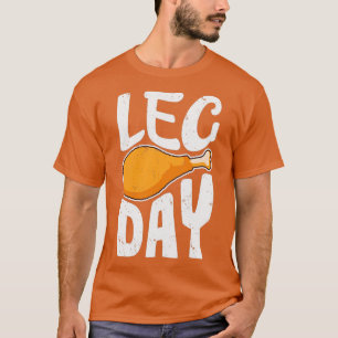 Camiseta Dia da Perna Engraçado Turquia Perna Perna Tambori