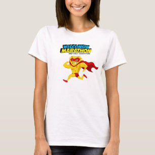 Camiseta Dia da raça de maratona de Wisconsin