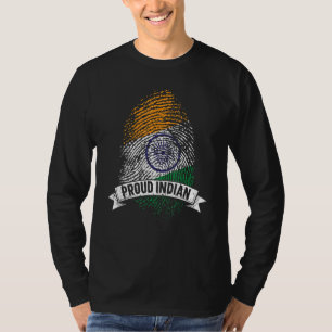 Camiseta Dia da República da Índia Bandeira Hindustani da Í