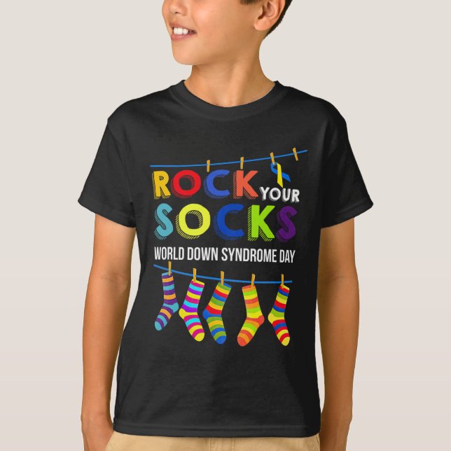 Camiseta Dia da Síndrome de Down Meias Conscientização  (Frente)
