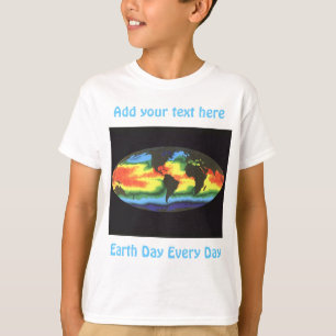 Camiseta Dia da Terra 2012 - Temperatura global da superfíc