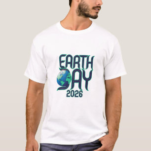 Camiseta Dia da Terra 2026   Design Ecológico de Tipografia
