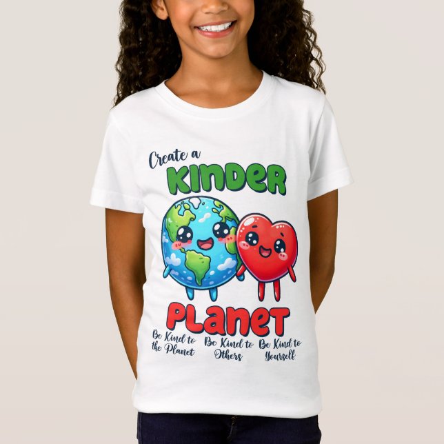 Camiseta Dia Da Terra 22 De Abril Seja gentil Com O Planeta (Frente)