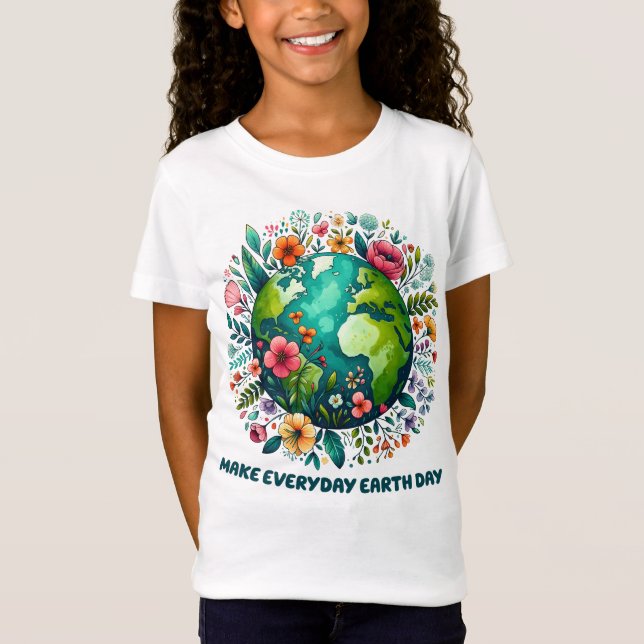 Camiseta Dia Da Terra 22 De Abril Seja gentil Com O Planeta (Frente)