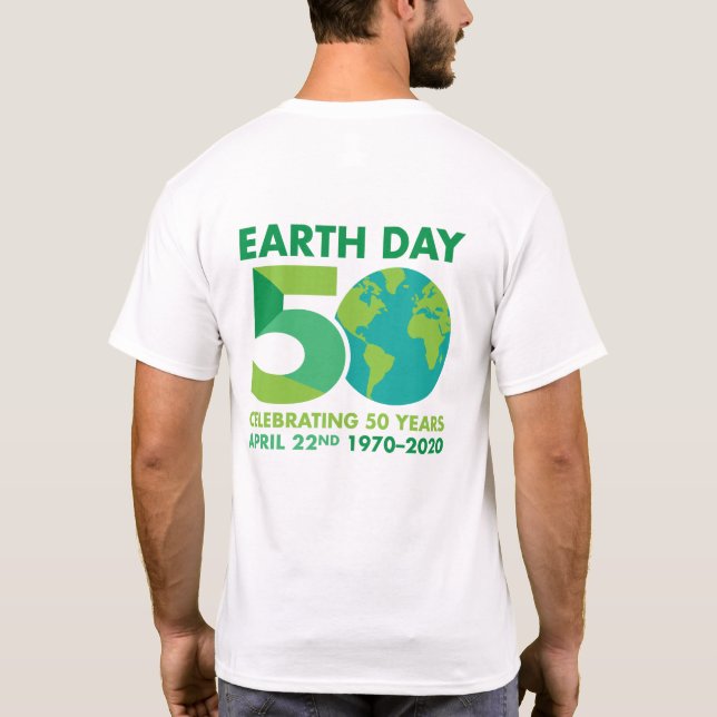Camiseta Dia da Terra 50º Aniversário 1970-2020 (Verso)