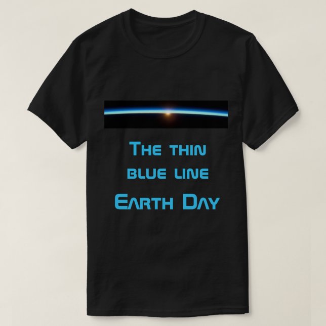 Camiseta Dia da Terra - A Fina Linha Azul (Frente do Design)