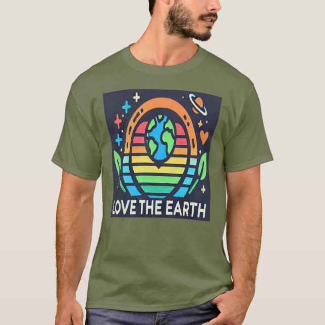 Camiseta Dia da Terra Amor Terra Sustentável (Frente)