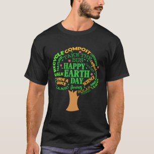 Camiseta Dia da Terra Árvore Conscientização Ambiental Aman